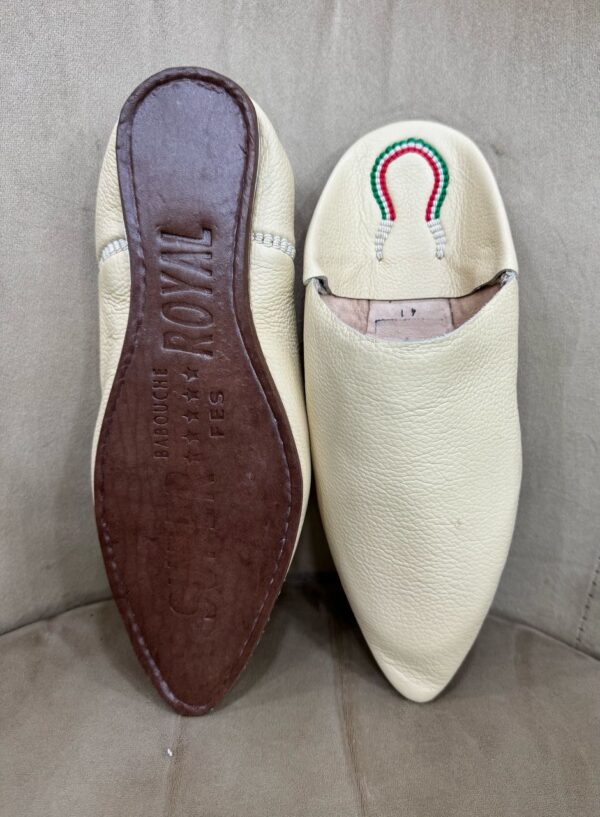 Babouche - Maraakish traditionnel en cuir – Fait main (Modèle Royal Super) – Image 9