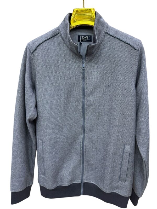 Veste zippée ZMR – Gris chiné et finitions anthracite